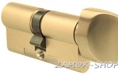 Цилиндр EVVA MCS ключ/вертушка, латунь, 41х71 картинка из объявления