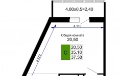 Продам 1 комнатную квартиру 37 м2 в объявлении 7 фото Продам 1 комнатную квартиру 37 м2 картинка из объявления