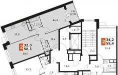 Продам 2 комнатную квартиру 58 м2 картинка из объявления