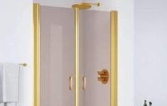 Душевая дверь в нишу Vegas Glass E2P 95 09 05 профиль золото, стекло бронза картинка из объявления