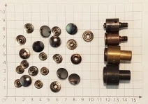 Кнопка Альфа 14мм чёрный никель, упаковки 100/1000 штук. Матрица картинка из объявления