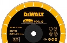 Алмазный диск по металлу DeWALT METAL CUTTING 355х25.4 мм DT 3752 картинка из объявления