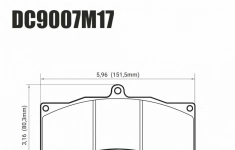 Колодки тормозные DC9007M17 DC brakes Race Track PROMA 6 порш, Stop Tech, JBT, Alcon, HPB, XYZ 18 mm картинка из объявления