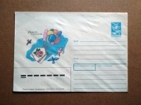 конверт ПК НЕДЕЛЯ ПИСЬМА 1989 рисунок воздушные шары / ТОРГ возможен картинка из объявления