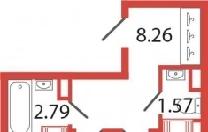 Продам 1 комнатную квартиру 42 м2 картинка из объявления