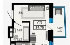 Продам 1 комнатную квартиру 25 м2 картинка из объявления