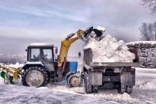 Уборка снега и вывоз снега картинка из объявления