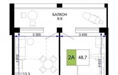 Продам 2 комнатную квартиру 48 м2 картинка из объявления