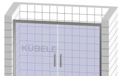 Шторка в ванну Kubele DE019PR4 95x220x150 см, стекло матовое 6 мм, профиль чёрный матовый картинка из объявления