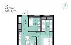Продам 1 комнатную квартиру 44 м2 картинка из объявления