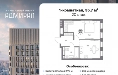 Продам 1 комнатную квартиру 35 м2 картинка из объявления