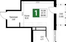 Продам 1 комнатную квартиру 38 м2 в объявлении 10 фото Продам 1 комнатную квартиру 38 м2 картинка из объявления