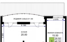 Продам 2 комнатную квартиру 50 м2 картинка из объявления