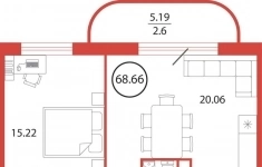 Продам 2 комнатную квартиру 68 м2 картинка из объявления