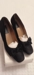 Женские туфли из натуральной кожи, чёрные р. 38,5-39 Италия, б/у картинка из объявления