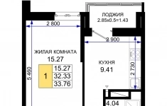 Продам 1 комнатную квартиру 33 м2 картинка из объявления