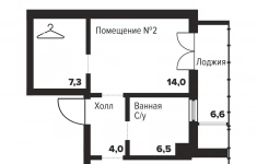 Продам 1 комнатную квартиру 52 м2 картинка из объявления