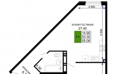 Продам 1 комнатную квартиру 56.95 м2 в объявлении 7 фото Продам 1 комнатную квартиру 56.95 м2 картинка из объявления