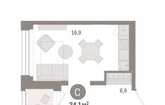 Продам 1 комнатную квартиру 34 м2 картинка из объявления