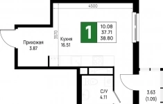 Продам 1 комнатную квартиру 38 м2 картинка из объявления