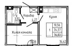 Продам 1 комнатную квартиру 36 м2 картинка из объявления
