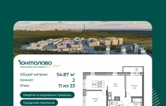 Продам 2 комнатную квартиру 54 м2 картинка из объявления