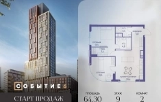 Продам 2 комнатную квартиру 64.3 м2 в объявлении 10 фото Продам 2 комнатную квартиру 64.3 м2 картинка из объявления