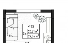 Продам 1 комнатную квартиру 27 м2 картинка из объявления