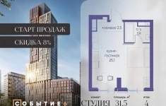 Продам 1 комнатную квартиру 31 м2 в объявлении 10 фото Продам 1 комнатную квартиру 31 м2 картинка из объявления
