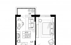 Продам 2 комнатную квартиру 61.95 м2 картинка из объявления