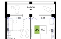 Продам 2 комнатную квартиру 47 м2 картинка из объявления