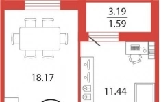 Продам 2 комнатную квартиру 64 м2 картинка из объявления