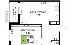 Продам 2 комнатную квартиру 59 м2 в объявлении 10 фото Продам 2 комнатную квартиру 59 м2 картинка из объявления