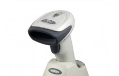 Сканер штрих-кода Cino F680BT беспроводной (1D imager, Bluetooth, кабель USB, базовая станция, белый) картинка из объявления