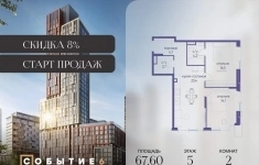 Продам 2 комнатную квартиру 67 м2 картинка из объявления
