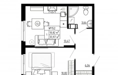 Продам 1 комнатную квартиру 33.97 м2 картинка из объявления