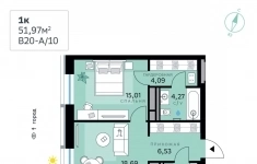 Продам 1 комнатную квартиру 51 м2 картинка из объявления