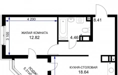 Продам 1 комнатную квартиру 46 м2 картинка из объявления