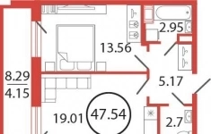 Продам 1 комнатную квартиру 47 м2 картинка из объявления