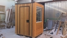 Пост охраны 1,6х1,6х2,5м, бруски лиственницы экостиль картинка из объявления