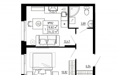 Продам 1 комнатную квартиру 34.22 м2 в объявлении 10 фото Продам 1 комнатную квартиру 34.22 м2 картинка из объявления