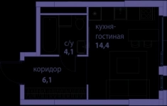 Продам 1 комнатную квартиру 24 м2 картинка из объявления