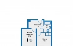 Продам 1 комнатную квартиру 43 м2 в объявлении 10 фото Продам 1 комнатную квартиру 43 м2 картинка из объявления