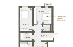 Продам 2 комнатную квартиру 80.1 м2 картинка из объявления