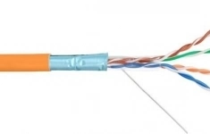 Кабель NikoMax NKL 4200C-OR F/UTP 4 пары, Кат.5e, внутренний, LSZH нг(В)-HFLTx, 24 AWG, одножильный, 100МГц, оранжевый, 305м картинка из объявления