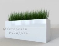 Кашпо-перегородка белый глянец