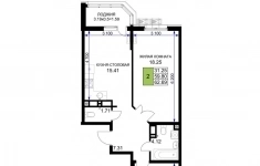 Продам 2 комнатную квартиру 62.69 м2 картинка из объявления