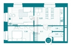 Продам 2 комнатную квартиру 55 м2 картинка из объявления