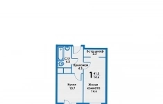 Продам 1 комнатную квартиру 43 м2 картинка из объявления