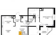 Продам 3 комнатную квартиру 96.45 м2 картинка из объявления